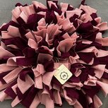 Snuffelkussen vierkant roze-en-wijnrood