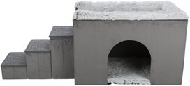 Trixie Hondenmand Huis Harvey Met Trap Grijs / Wit 154X60X60 CM Trixie Hondenmand Huis Harvey Met Trap Grijs / Wit 154X60X60 CM
